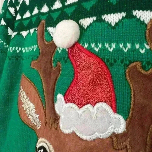 Ugly Holiday Hype Beerdolph Christmas Sweater - Adult XXL - Picture 6 of 9